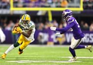 Marquez Valdes-Scantling in action against the Minnesota Vikings